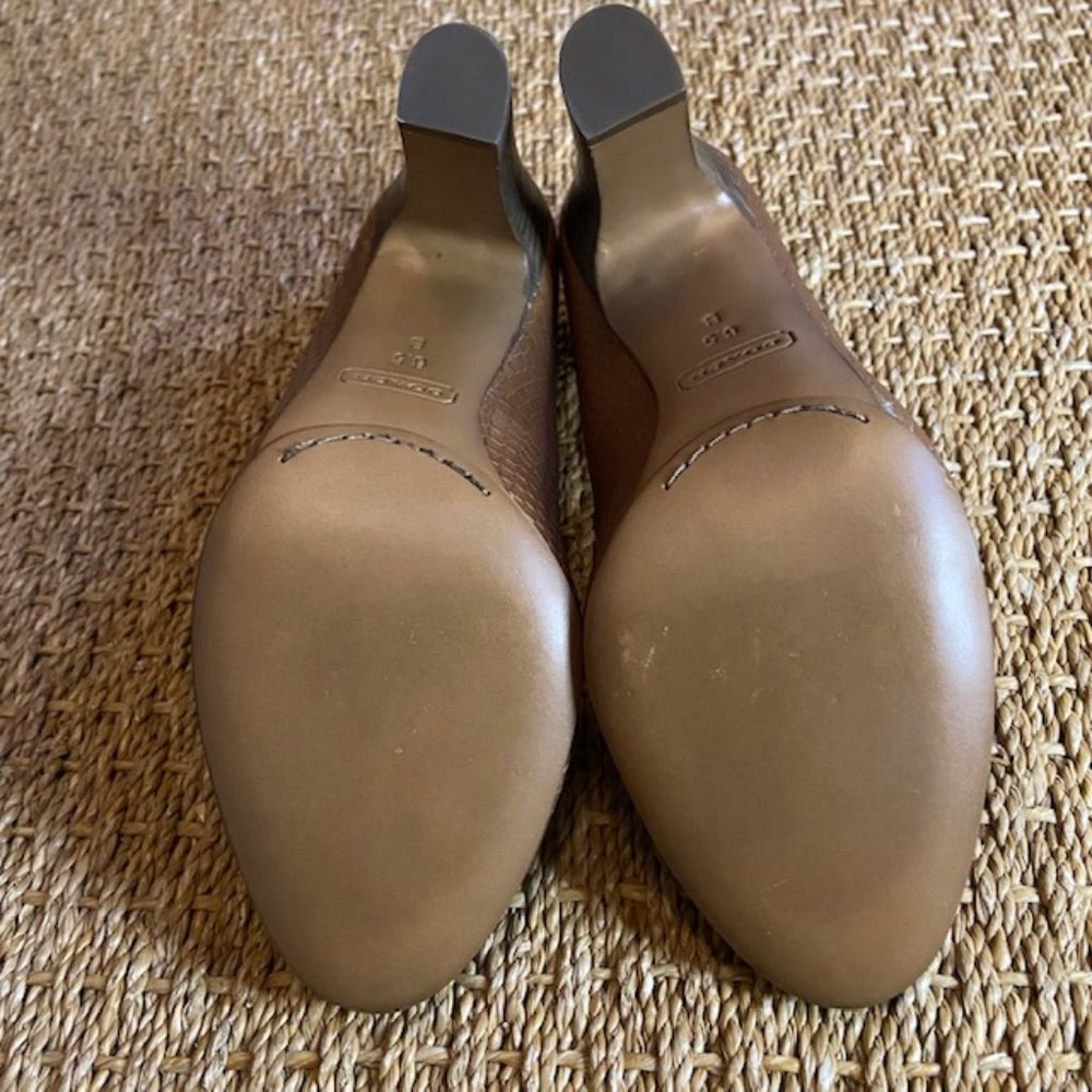 Coach Snake Print Heels in Cognac size 6.5 - Picture 8 of 9